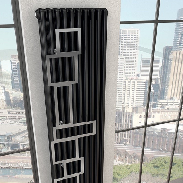 Immagine di Irsap TESI 4 radiatore 12 elementi 200x54x13,9cm, colore nero grafite finitura ruvido RT420001218IRNON01