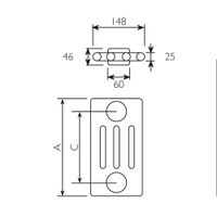 Immagine di Deltacalor NEW LINE elemento singolo a 4 colonne bianco h 1500 x l 148 mm NW4150..B