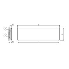 Immagine di Deltacalor PLATE ORIZZONTALE SINGOLO radiatore H.38 L.180,5 cm, colore bianco PL1H180038B