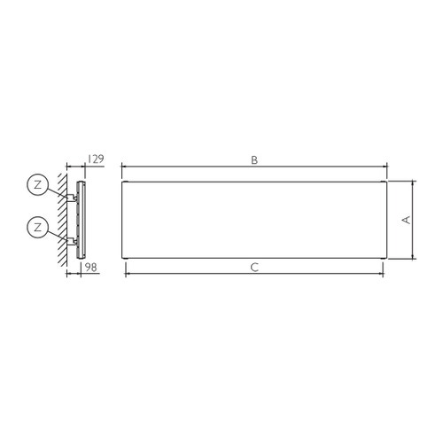 Immagine di Deltacalor PLATE ORIZZONTALE DOPPIO radiatore H.67,6 L.60 cm, colore bianco PL2H060067B