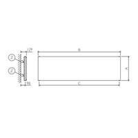 Immagine di Deltacalor PLATE ORIZZONTALE DOPPIO radiatore H.52,8 L.200 cm, colore bianco PL2H200052B