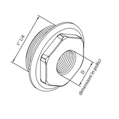 Immagine di Irsap riduzione destra da 1" 1/4 a 1", per Tesi, confezione singola, colore bianco standard finitura lucido TAPBLISIRDX1001