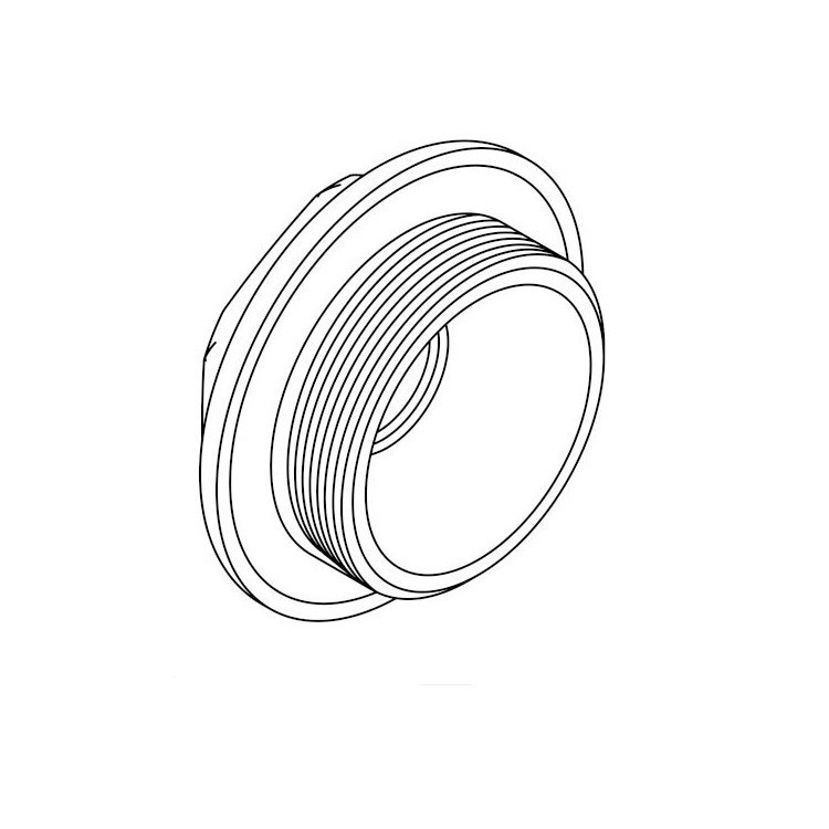 Immagine di Irsap tappo sinistro cieco da 1" 1/4, per Tesi, confezione singola, colore bianco standard finitura lucido TAPBLISIRSXCI01