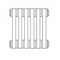 Immagine di Irsap TESI 2 radiatore per sostituzione S, 6 elementi 63,5x27x6,5cm, bianco RT206350618IRNON01