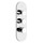 Gessi CONO miscelatore incasso termostatico alta portata, attacchi da 3/4", installazione verticale/ orizzontale a cinque uscite, con selettore a selezione singola, colore bianco finitura opaco 45212#279