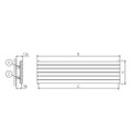 Immagine di Deltacalor FLYLINE ORIZZONTALE DOPPIO radiatore H.22,8 L.60 cm, colore bianco FL2H060003B
