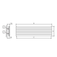 Immagine di Deltacalor FLYLINE ORIZZONTALE DOPPIO radiatore H.178,2 L.90 cm, colore bianco FL2H090024B