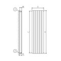 Immagine di Deltacalor FLYLINE VERTICALE SINGOLO radiatore bianco h 2000 x l 598 mm FL1V200008B