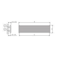 Immagine di Deltacalor HEGOLINE 13 ORIZZONTALE singolo radiatore Cromo h. 682 x L. 600 mm HH131H060028C