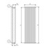 Immagine di Deltacalor HEGOLINE 13 VERTICALE singolo radiatore Bianco h. 400 x L. 586 mm HH131V040024B