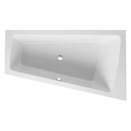 Immagine di Duravit PAIOVA vasca idromassaggio L.170 P.100 cm, da incasso schienale a dx installazione ad angolo a dx, con sistema aria, colore bianco 760213000AS0000