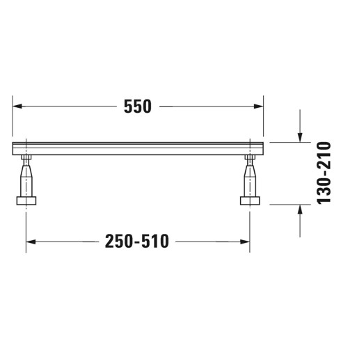 Immagine di Duravit Telaio con piedi per vasche e piatti doccia in acrilico di lunghezza > 1000 mm 790100000000000