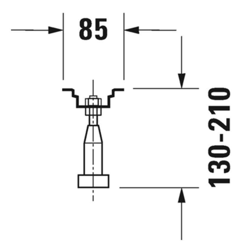 Immagine di Duravit Telaio con piedi per vasche e piatti doccia in acrilico di lunghezza > 1000 mm 790100000000000