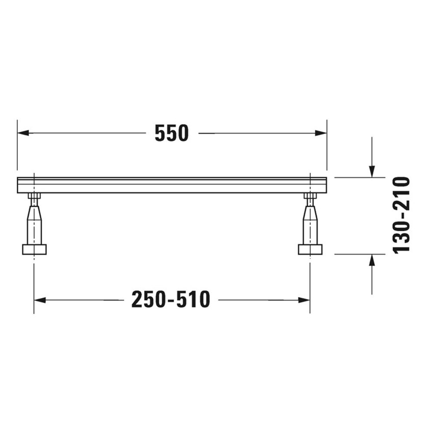 Immagine di Duravit Telaio con piedi per vasche e piatti doccia in acrilico di lunghezza > 150 cm 790105000000000
