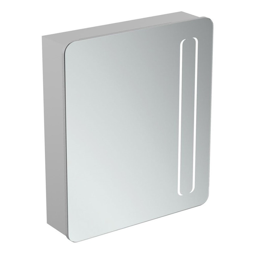 Immagine di Ideal Standard Specchio contenitore L.60 H.70 P.17 cm, con anta a specchio interno/esterno, finitura alluminio T3373AL