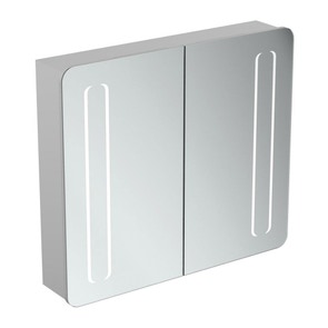 Specchio contenitore con luce Mirror L 120 x P 17 x H 75 cm specchiato  lucido