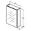Immagine di Ideal Standard Specchio contenitore L.50 H.70 P.17 cm, con specchio ingranditore interno, finitura alluminio T3428AL