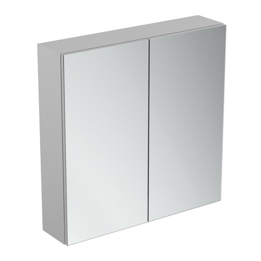 Immagine di Ideal Standard Specchio contenitore L.70 H.70 P.17 cm, con specchio ingranditore interno, finitura alluminio T3439AL