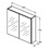 Immagine di Ideal Standard Specchio contenitore L.80 H.70 P.17 cm, con specchio ingranditore interno, finitura alluminio T3442AL