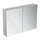 Ideal Standard Specchio contenitore L.100 H.70 P.17 cm, con specchio ingranditore interno, finitura alluminio T3498AL