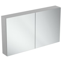 Specchio bagno contenitore con illuminazione led e presa cm.120x67x15