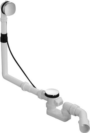 Immagine di Duravit QUADROVAL colonna di scarico con troppopieno per vasche con scarico centrale diametro dello scarico 52 mm finitura cromo 790293000000000