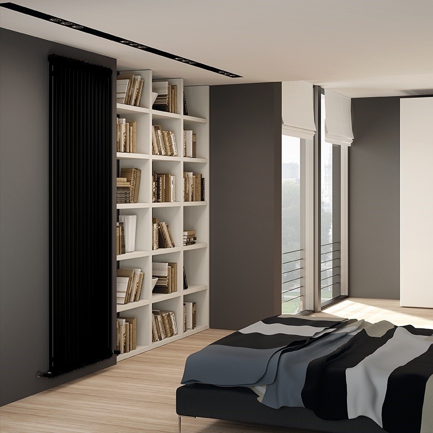 Immagine di Irsap TESI 3 radiatore 14 elementi H.60 L.63 P.10,1cm, colore nero finitura opaco RT3060014K1IRNON