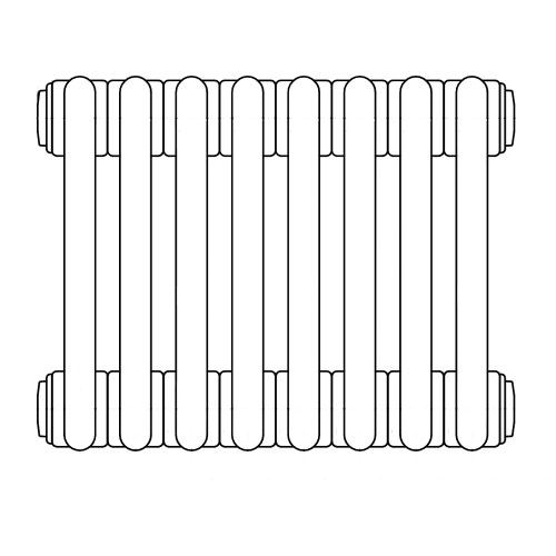 Immagine di Irsap TESI 3 radiatore per sostituzione A, 8 elementi H.166,5 L.36 P.10,1 cm, colore grigio chiaro finitura opaco RT31665088NIRNON