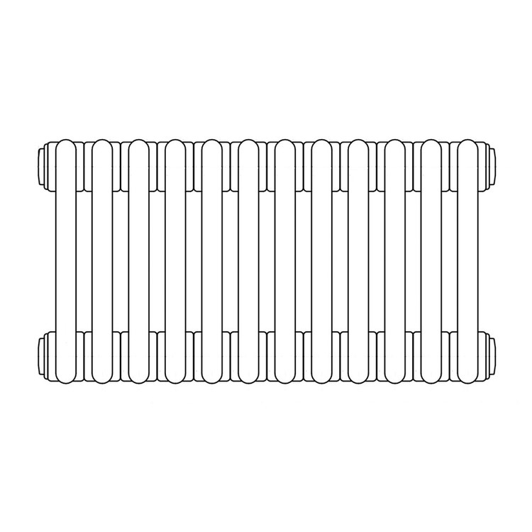 Immagine di Irsap TESI 3 radiatore per sostituzione A, 12 elementi H.166,5 L.54 P.10,1 cm, colore nero finitura opaco RT3166512K1IRNON
