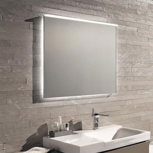 Immagine di Geberit XENO² set con mobile sottolavabo sospeso, colore bianco finitura lucido + mobili contenitori laterali e colonna sospesi, finitura rovere grigio texturizzato + lavabo monoforo, colore bianco + specchio con illuminazione 500.505.01.1-500.530.01.1