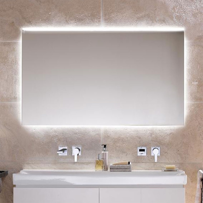 Immagine di Geberit XENO² specchio L.120 cm, con illuminazione diretta e indiretta a led regolabile a destra, a sinistra o centrale 500.519.00.1