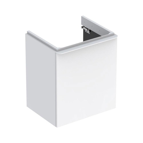 Immagine di Geberit SMYLE mobile sospeso L.55 cm, con anta apertura destra push-pull e chiusura ammortizzata, colore bianco finitura lucido 500.365.00.1