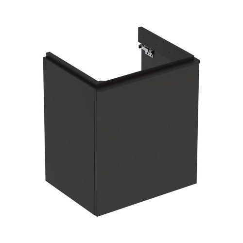 Immagine di Geberit SMYLE mobile sospeso L.55 cm, con anta apertura destra push-pull e chiusura ammortizzata, colore grigio lava finitura opaco 500.365.JK.1