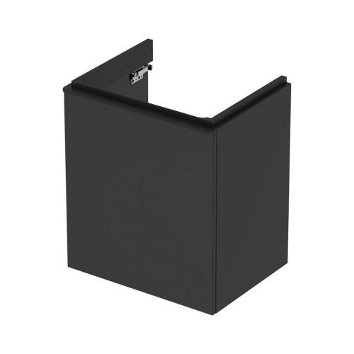 Immagine di Geberit SMYLE mobile sospeso L.55 cm, con anta apertura sinistra push-pull e chiusura ammortizzata, colore grigio lava finitura opaco 500.366.JK.1