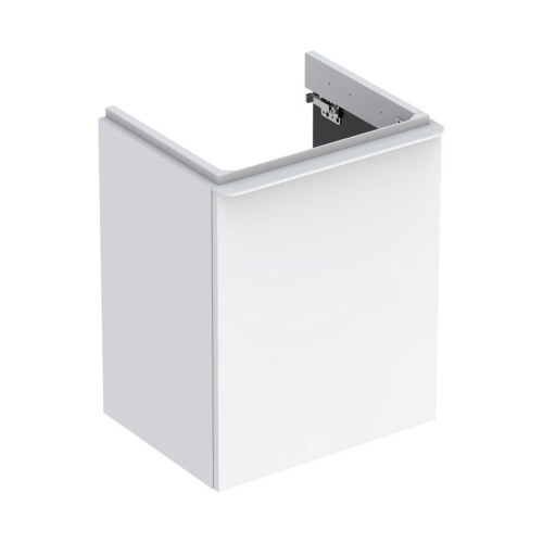 Immagine di Geberit SMYLE mobile sospeso L.45 cm, con anta apertura destra e chiusura ammortizzata, colore bianco finitura lucido 500.350.00.1