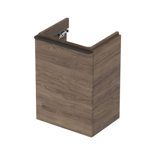 Immagine di Geberit SMYLE mobile sospeso L.45 cm, con anta apertura sinistra e chiusura ammortizzata, finitura noce americano 500.351.JR.1