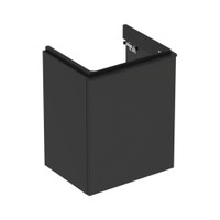 Immagine di Geberit SMYLE mobile sospeso L.50 cm, con anta apertura destra e chiusura ammortizzata, colore nero finitura opaco 500.363.JK.1