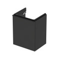Immagine di Geberit SMYLE mobile sospeso L.50 cm, con anta apertura sinistra e chiusura ammortizzata, colore nero finitura opaco 500.364.JK.1