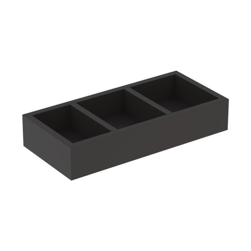 Immagine di Geberit SMYLE inserto portaoggetti H per cassettone singolo e cassettoni superiori finitura grigio lava opaco 500.677.00.1