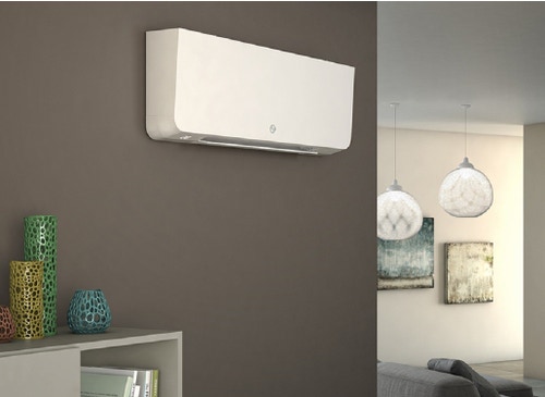 Immagine di Olimpia Splendid Bi2 SLW Wall inverter 400, ventilconvettore idronico a parete con valvola a 3 vie e comando touch remote, colore bianco 01787