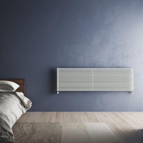 Immagine di Irsap ARPA18 radiatore orizzontale 16 elementi H.43,3 L.52 P.4,6 cm, allacciamento idraulico passo 50 mm, colore bianco A1805201601IR88H