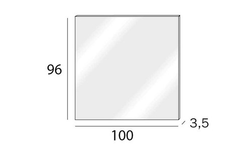 Immagine di Inda specchio h 96 x l 100 cm con telaio in alluminio tipo cromo. S301460