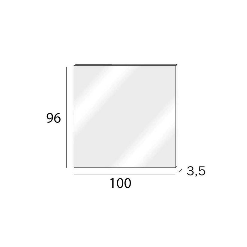Immagine di Inda specchio h 96 x l 100 cm con telaio in alluminio tipo cromo. S301460
