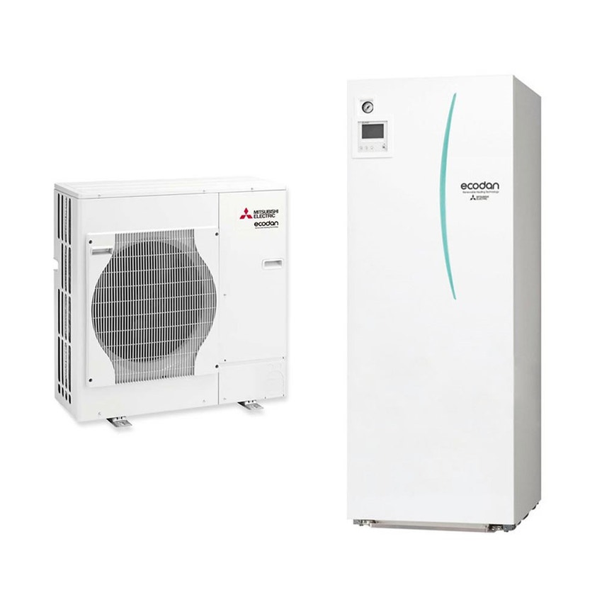 Immagine di Mitsubishi SPLIT Sistema idronico pompa di calore ECODAN aria/acqua 8 kW con HYDROTANK SMALL Reversibile  PUHZ-SW75VHA+ERST20D-VM2D