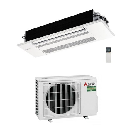Immagine di Mitsubishi MLZ-KP Cassetta a una via Climatizzatore a cassetta monosplit inverter | unità esterna 2.5 kW unità interna 9000 BTU SUZ-M25VA+MLZ-KP25VG