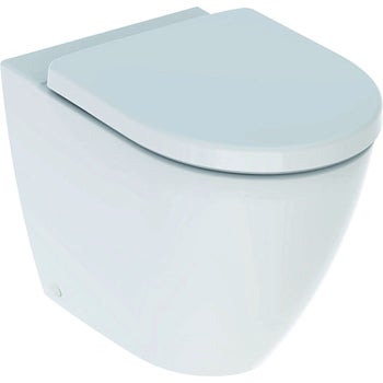 Geberit ICON vaso sospeso RIMFREE® con sedile slim ammortizzato e sgancio  rapido, colore bianco finitura lucido 500.809.00.1