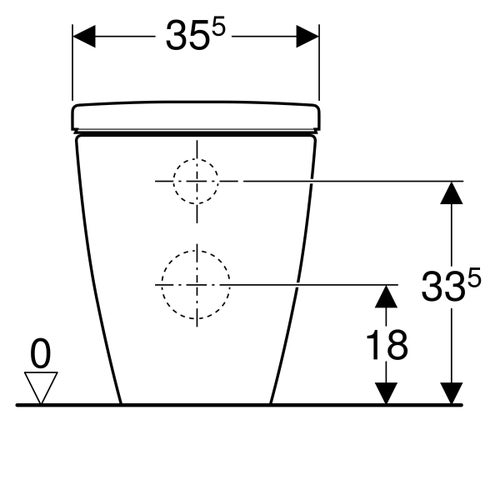 Immagine di Geberit ICON vaso a pavimento con sedile, colore bianco finitura lucido 500.828.00.1