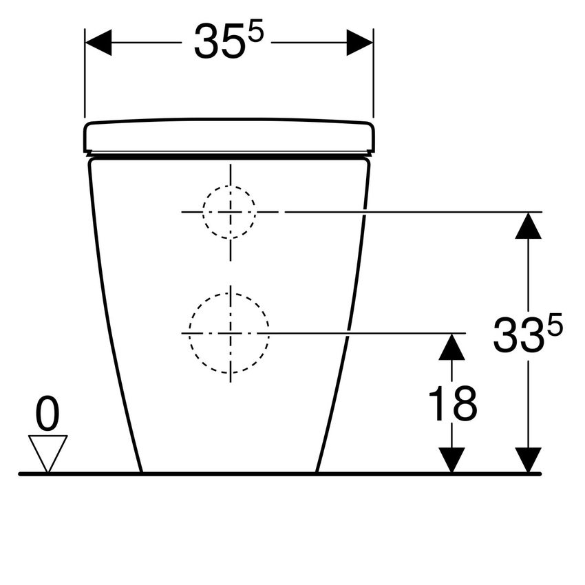 Immagine di Geberit ICON vaso a pavimento con sedile, colore bianco finitura lucido 500.828.00.1