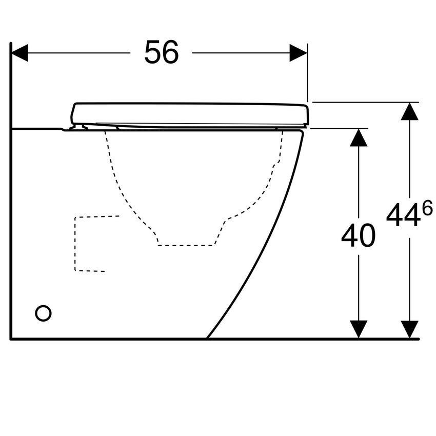 Immagine di Geberit ICON vaso a pavimento con sedile, colore bianco finitura lucido 500.828.00.1