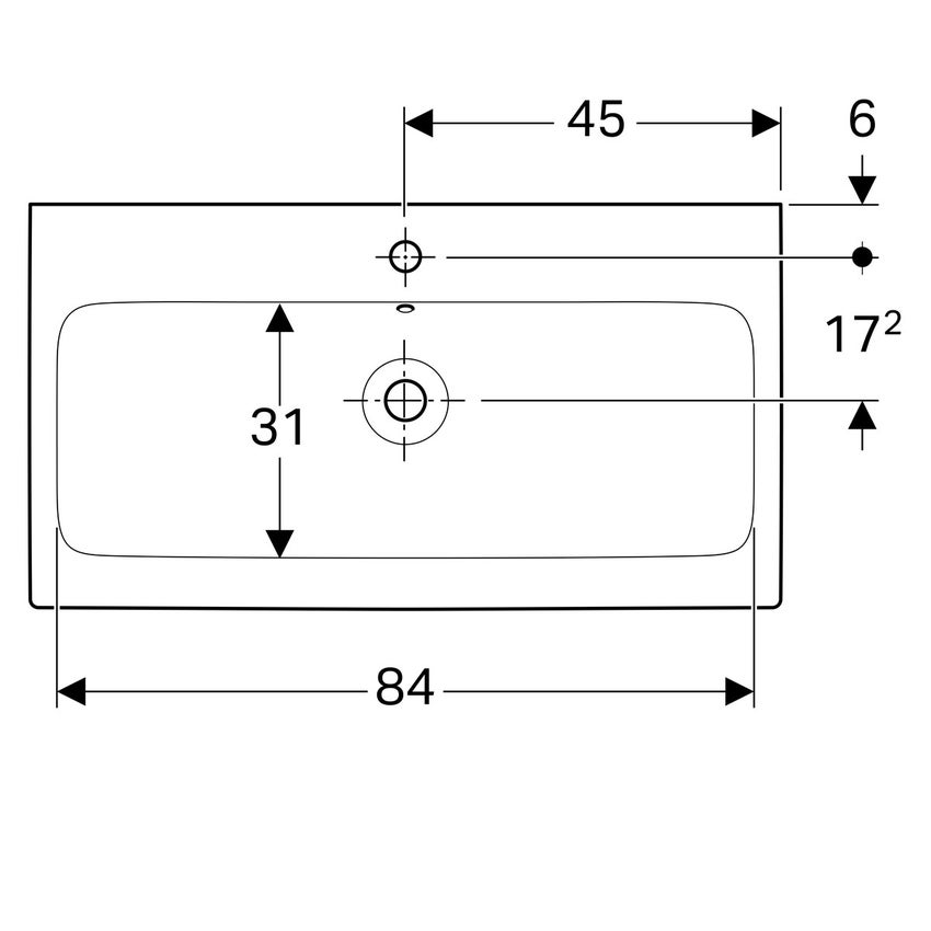 Immagine di Geberit ICON lavabo 90 cm con rubinetteria monoforo, colore bianco finitura lucido 124090000